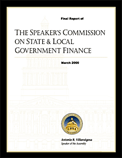 Final Report of The Speaker's Commission on State and Local Government Finance